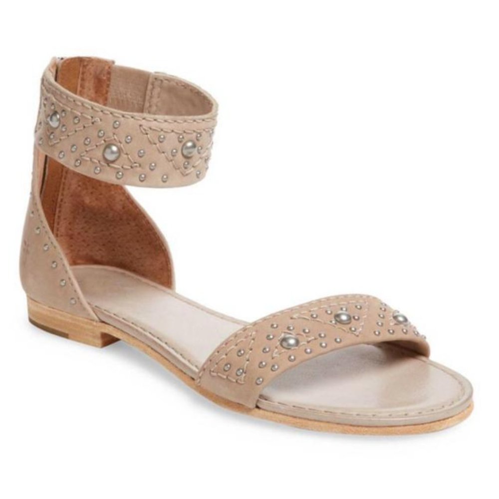 Frye Carson Deco Zip Studded Gladiator Sandals